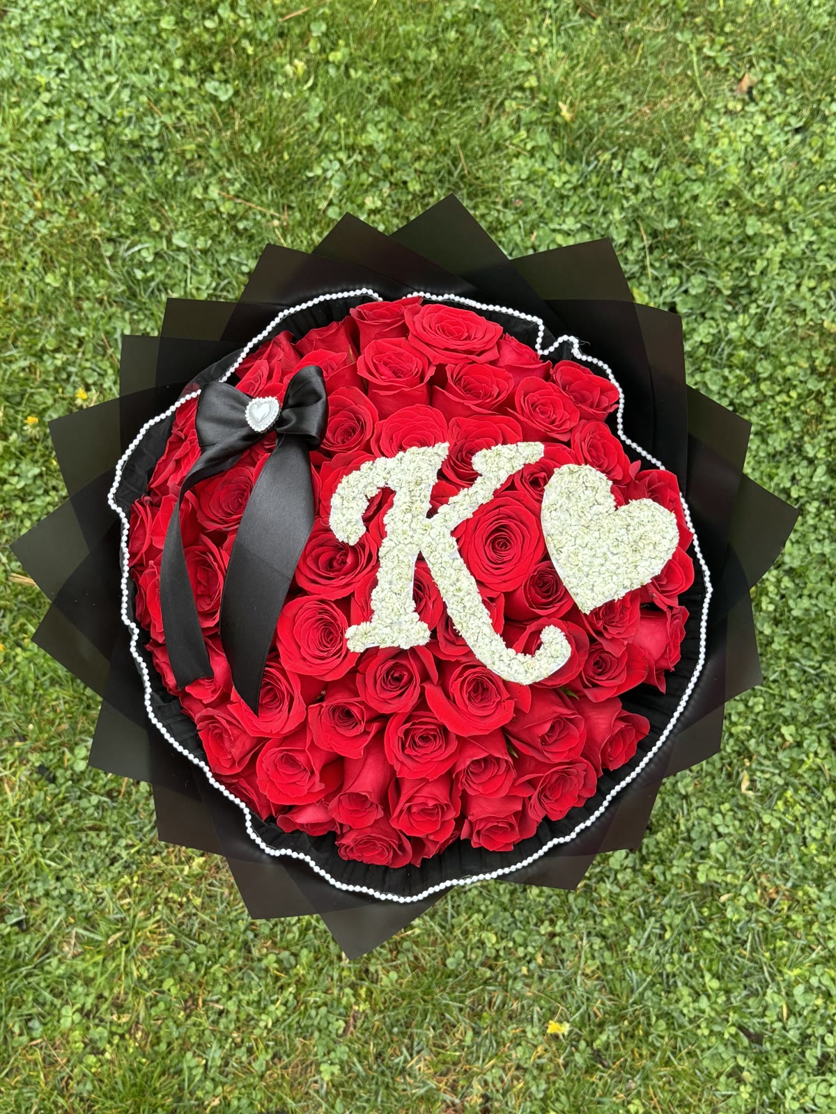 Red roses initials